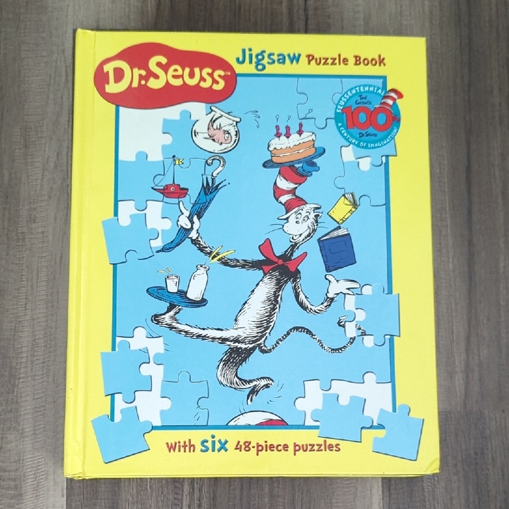 Dr. Seuss Yellow Blue Jigsaw Puzzle Book